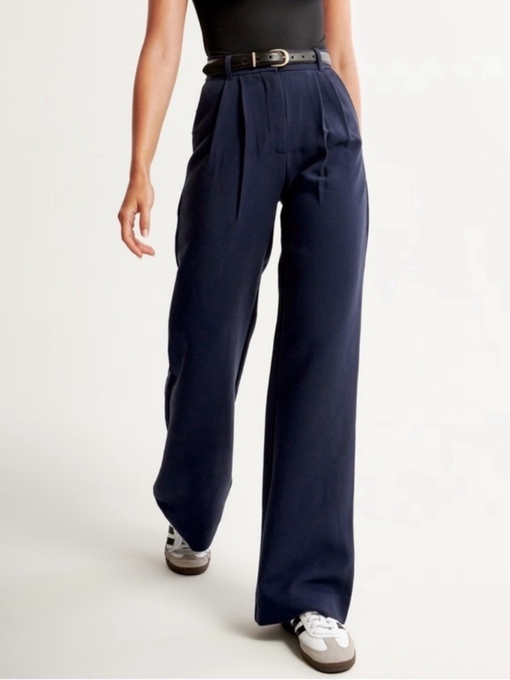 Abercrombie & Fitch Sloane Wide Leg Trouser Navy Size 29